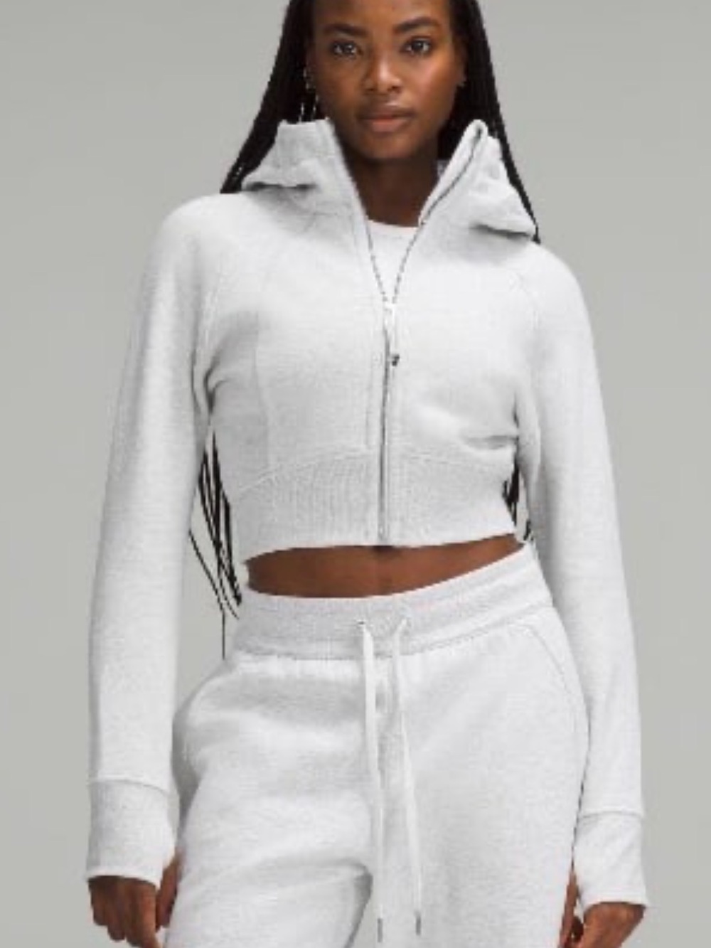 Lululemon scuba full zip cropped hoodie, size 12